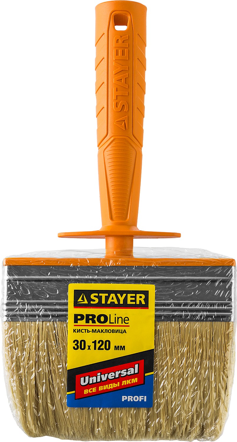 STAYER Universal MINI, 3 х 12 см, светлая натуральная щетина, пластмассовый корпус, все виды ЛКМ, макловица, Professional (0182-12) — фото 3