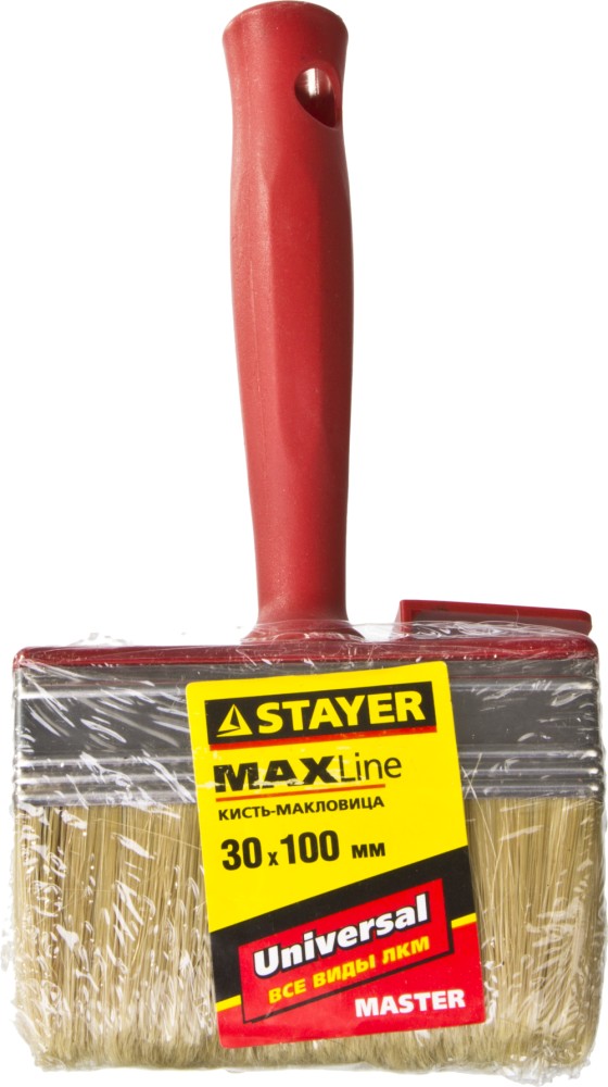 STAYER UNIVERSAL, 3 х 10 см, светлая щетина, пластмассовый корпус, все виды ЛКМ, макловица (01824-10) — фото 3