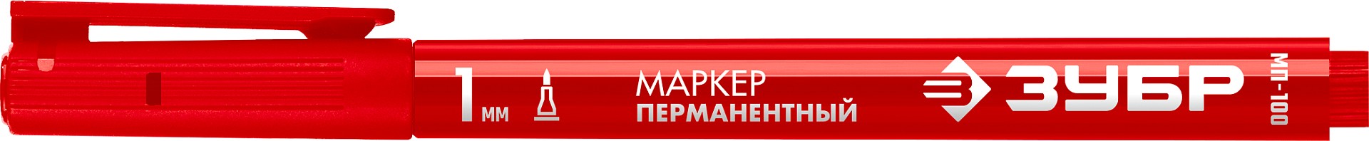 ЗУБР МП-100 красный, 1 мм перманентный маркер (06320-3) — фото 2