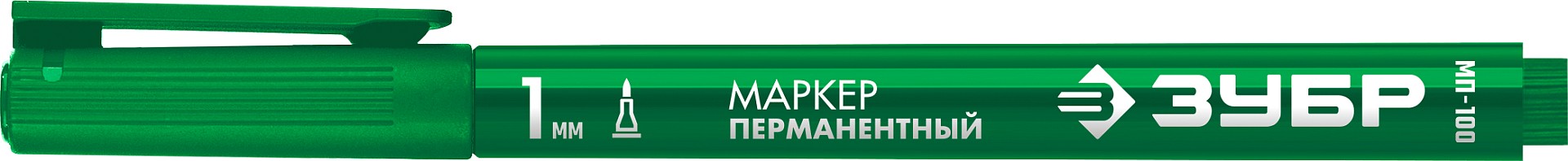 ЗУБР МП-100 зеленый, 1 мм перманентный маркер (06320-4) — фото 2