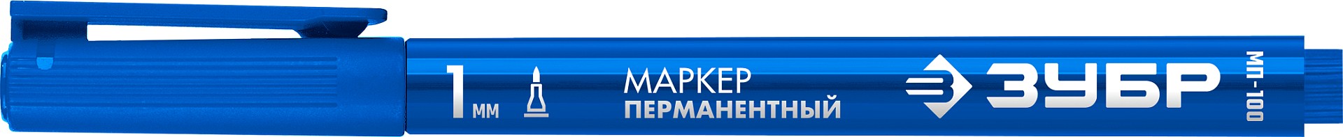 ЗУБР МП-100 синий, 1 мм перманентный маркер (06320-7) — фото 2