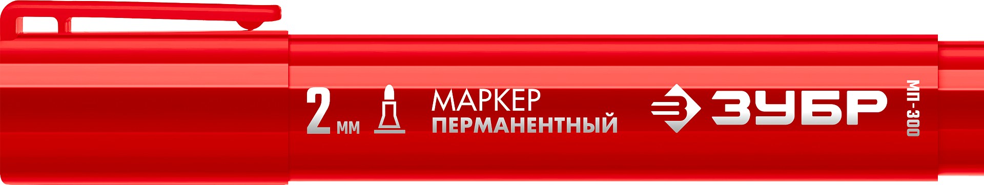 ЗУБР МП-300 красный, 2 мм перманентный маркер (06322-3) — фото 2