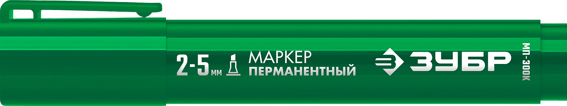 ЗУБР МП-300К зеленый, 2-5 мм, клиновидный перманентный маркер (06323-4) — фото 2