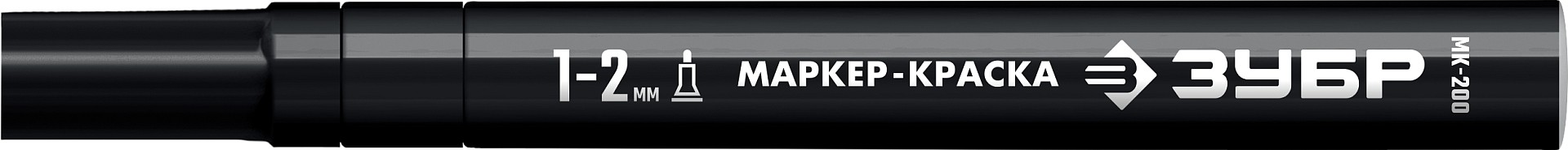 ЗУБР МК-200 черный, 1 мм маркер-краска (06326-2) — фото 2
