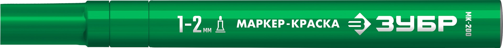 ЗУБР МК-200 зеленый, 1 мм маркер-краска (06326-4) — фото 2