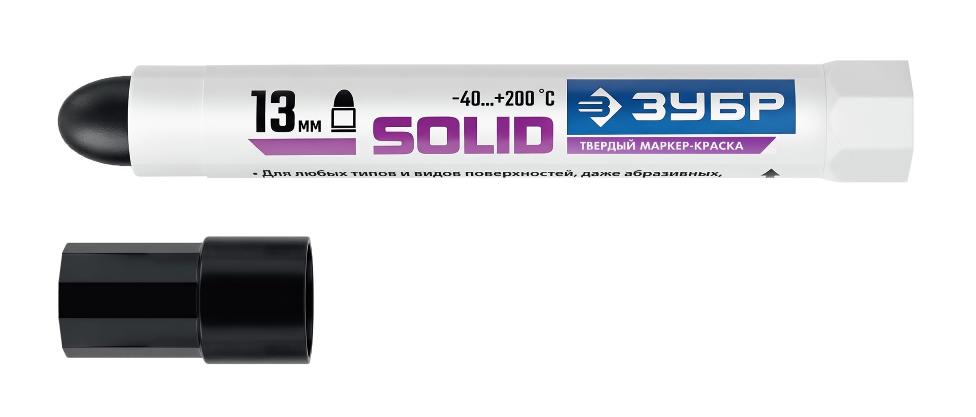 ЗУБР МКТ-1300 черный, 10-13 мм твердый маркер-краска (06350-2)