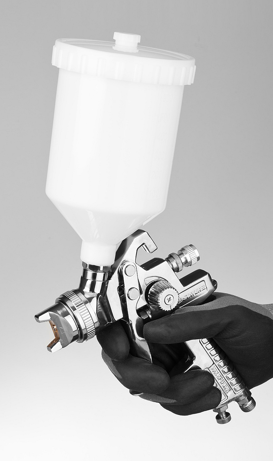 STAYER AirPro G, HVLP 1.4 мм, пневматический краскопульт с верхним бачком, Professional (06476-1.4) — фото 4