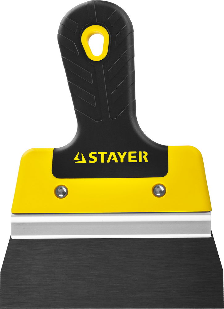 STAYER PROFlat, 150 мм, усиленная алюминиевая направляющая, двухкомпонентная ручка, анодированный, фасадный шпатель, Professional (10045-15) — фото 3