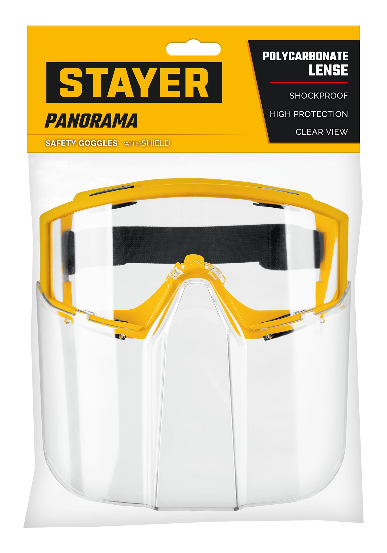 STAYER PANORAMA защитные очки закрытые со щитком, прозрачные, оптический класс 1 (110292) — фото 3