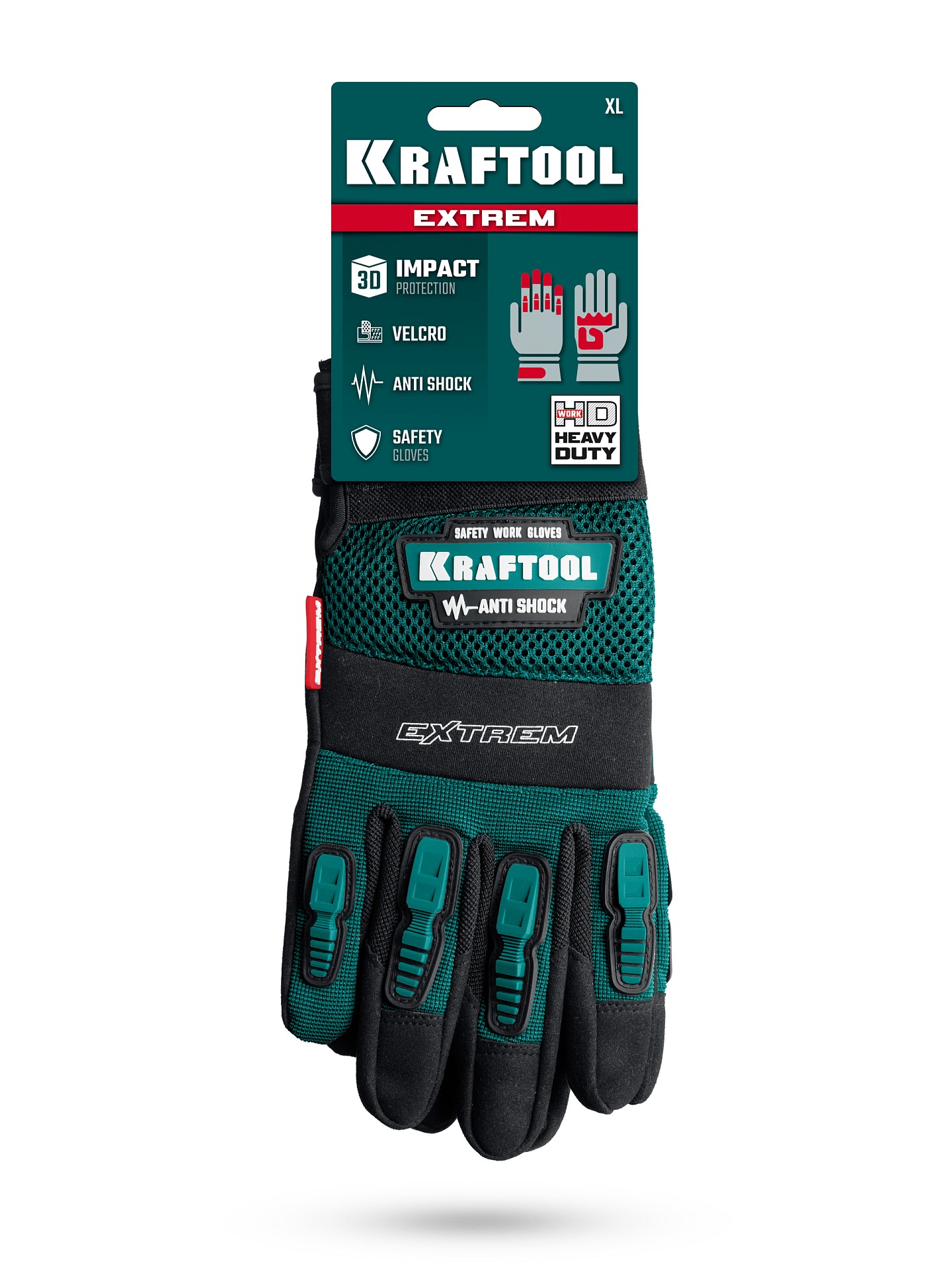KRAFTOOL Extrem, L (9), профессиональные комбинированные перчатки, антивибрационные, противоударные (11287-L) — фото 5