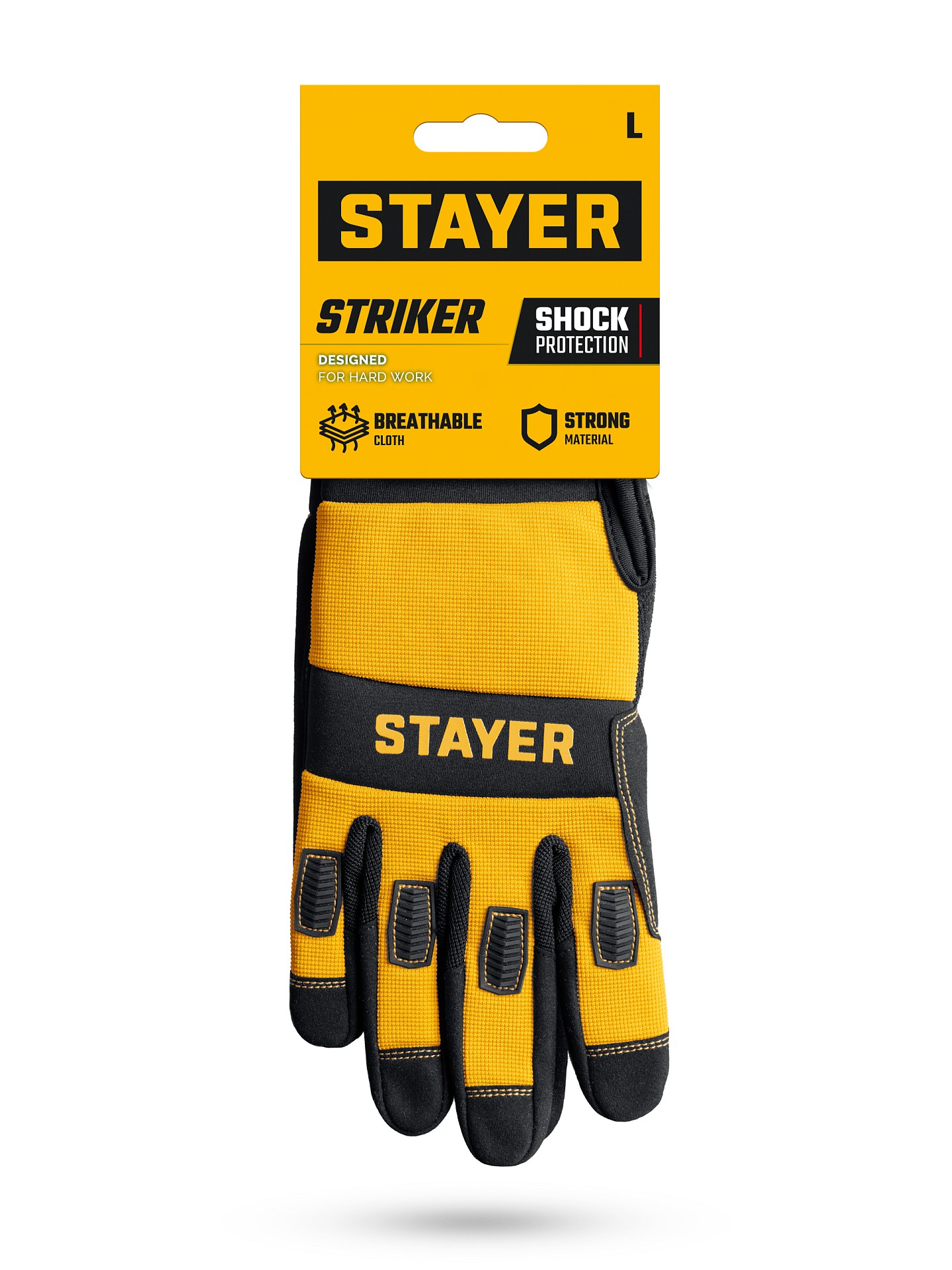 STAYER STRIKER р.L (9), комбинированные перчатки для тяжелых механических работ (11410-L) — фото 4