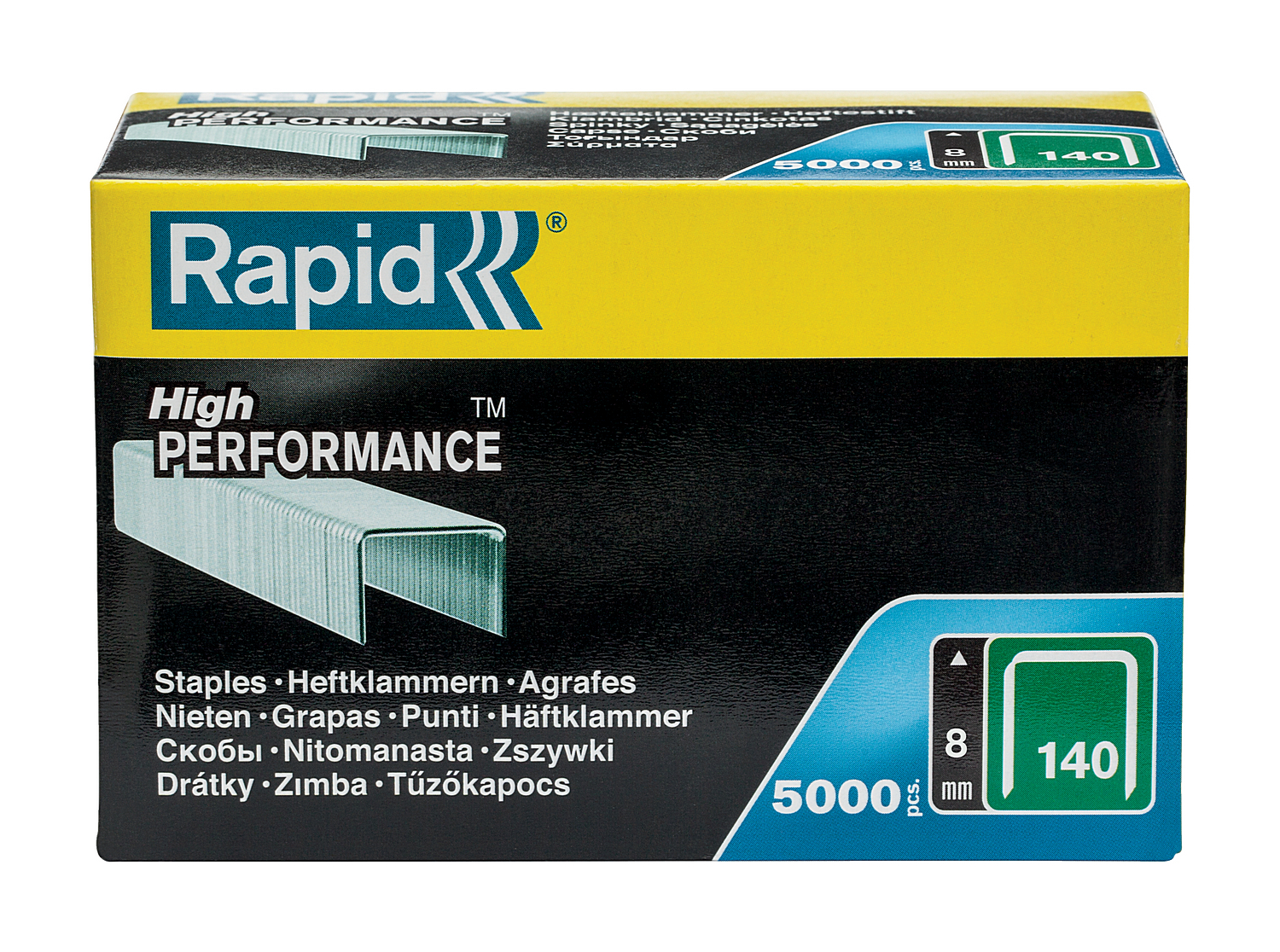 RAPID широкие, тип 140, 8 мм, 5000 шт, супертвердые профессиональные скобы (11908111) — фото 2