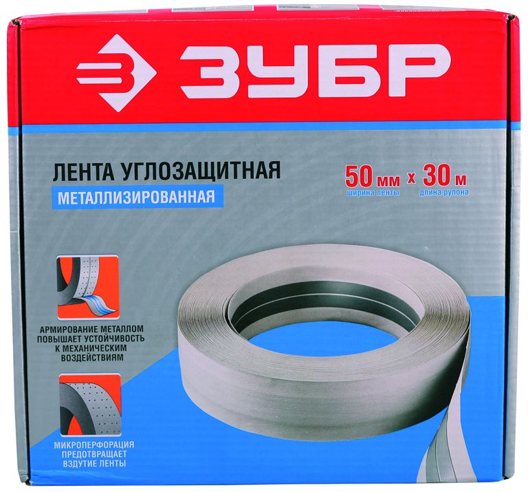 ЗУБР 50 мм х 30 м, углозащитная, металлизированная лента (12472-50-30) — фото 2