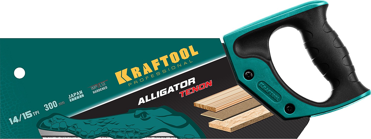 KRAFTOOL Alligator Tenon 15, 300 мм, ножовка с обушком для стусла (15228-30) — фото 6