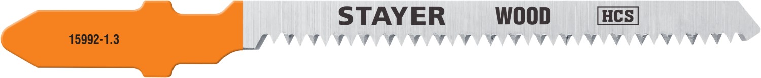STAYER T101AO, 2 шт, 50 мм / 1.4 мм, T-хвост., HCS сталь, фигурный рез по ламинату/фанере, полотна для лобзика, Professional (15992-1.3) — фото 3