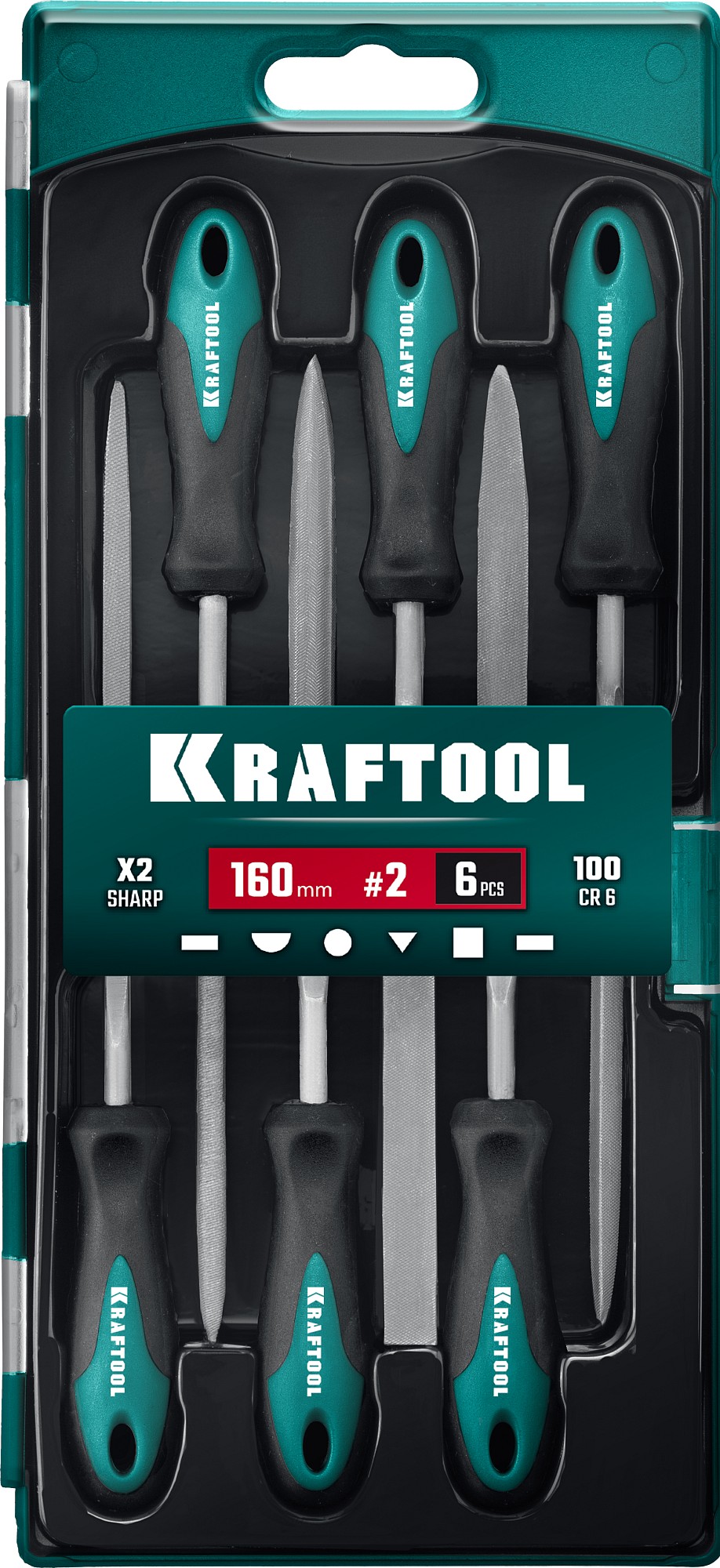 KRAFTOOL 6 шт, 160 мм, набор надфилей (16030-6) — фото 8
