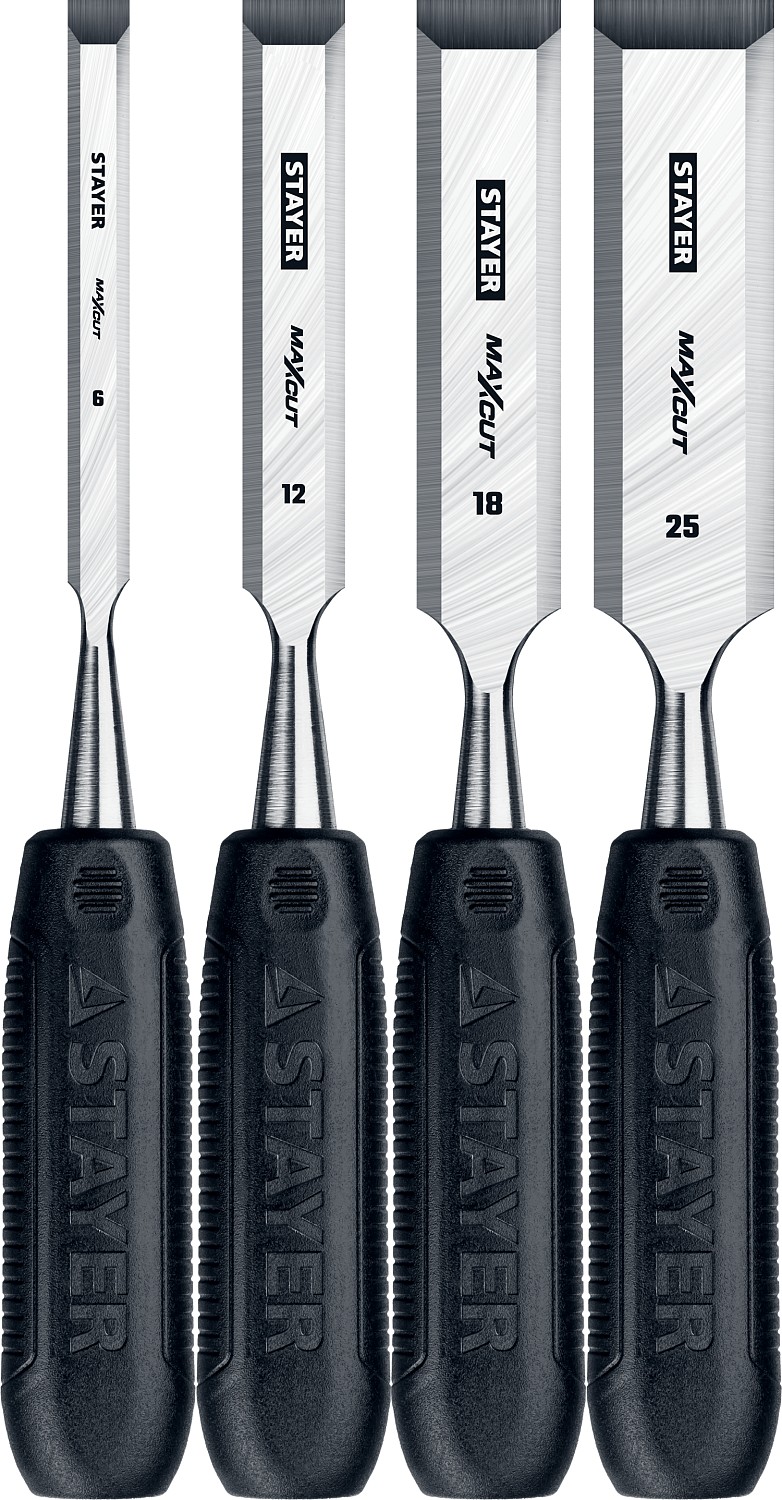 STAYER Max-Cut, 4 предм, набор стамесок (1820-H4)