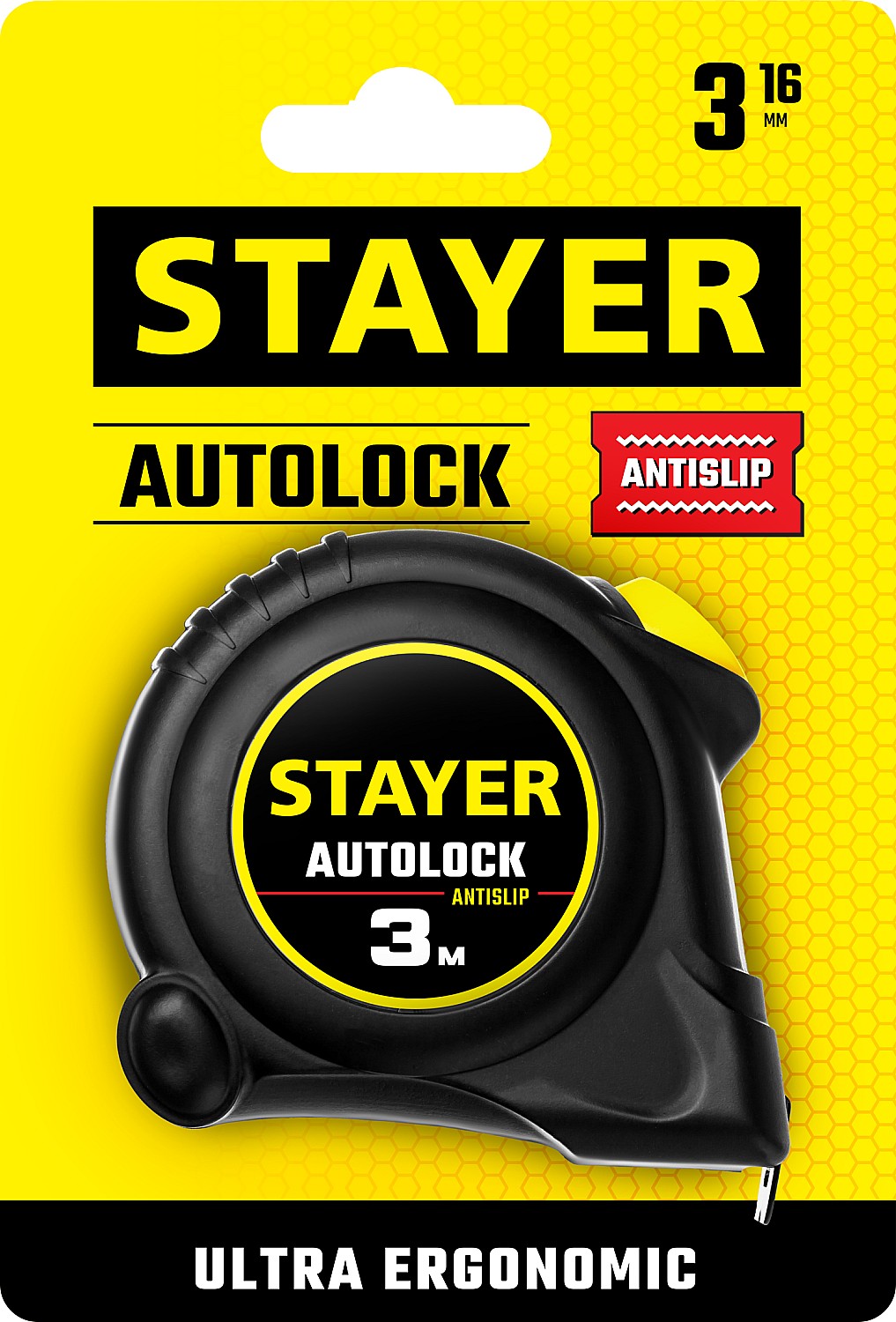 STAYER AutoLock, 3 м х 16 мм, рулетка с автостопом (2-34126-03-16) — фото 5
