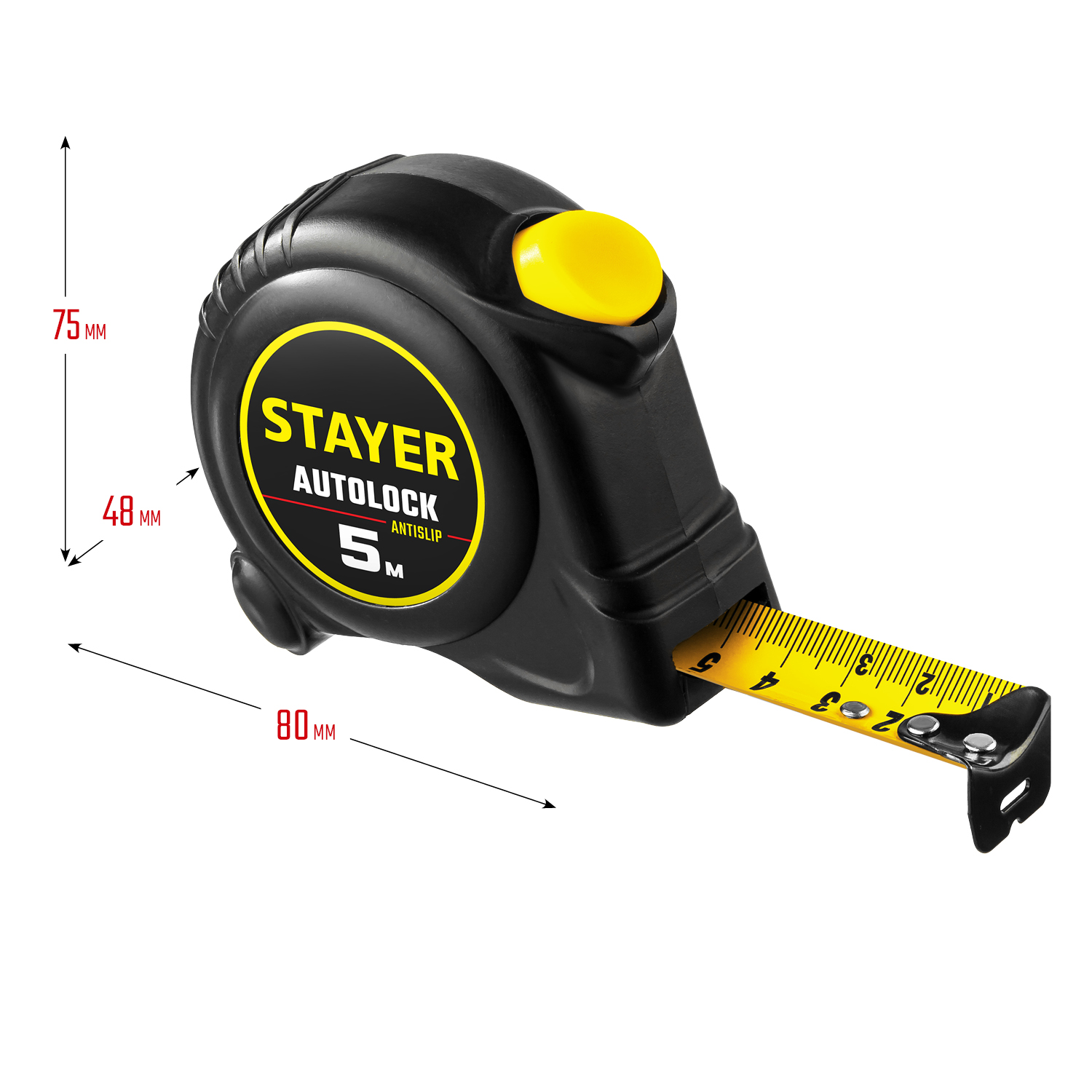 STAYER AutoLock, 5 м х 25 мм, рулетка с автостопом (2-34126-05-25) — фото 6