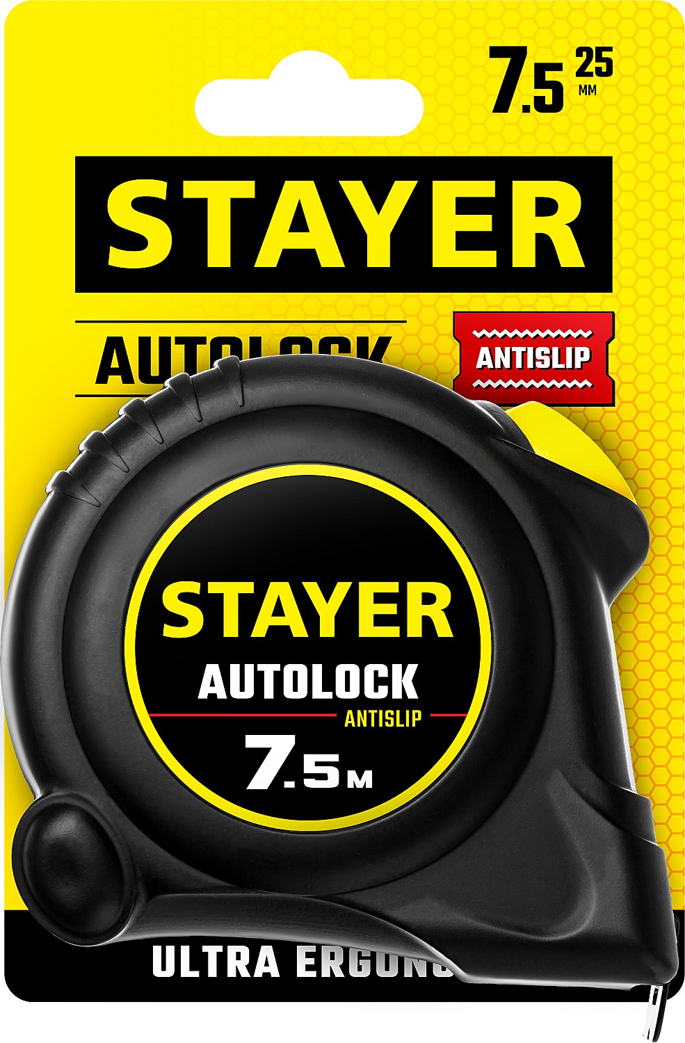 STAYER AutoLock, 7.5 м х 25 мм, рулетка с автостопом (2-34126-07-25) — фото 5