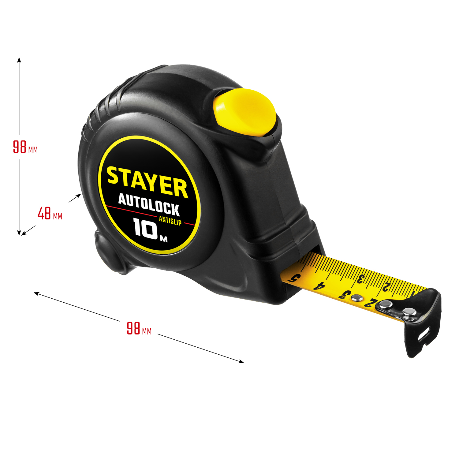 STAYER AutoLock, 10 м х 25 мм, рулетка с автостопом (2-34126-10-25) — фото 6