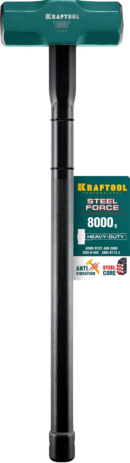 KRAFTOOL Steel FORCE, 8 кг, кувалда со стальной удлинённой обрезиненной рукояткой (2009-8) — фото 9