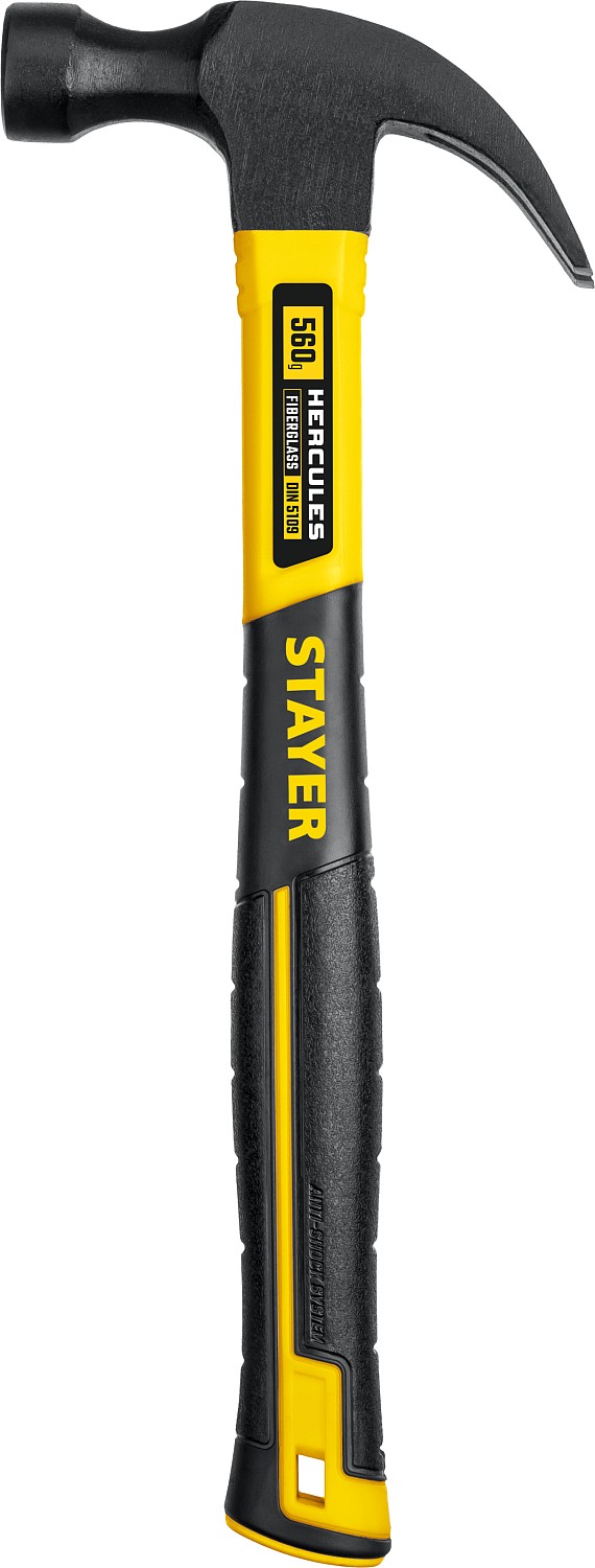 STAYER Hercules, 560 г, молоток-гвоздодёр столярный с фиберглассовой рукояткой, Professional (2026-560) — фото 4