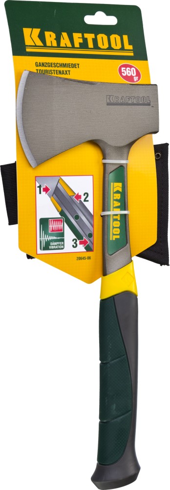 KRAFTOOL Extrem 600/850 г, 340 мм, Туристический цельнокованый топор (20645-06) — фото 3
