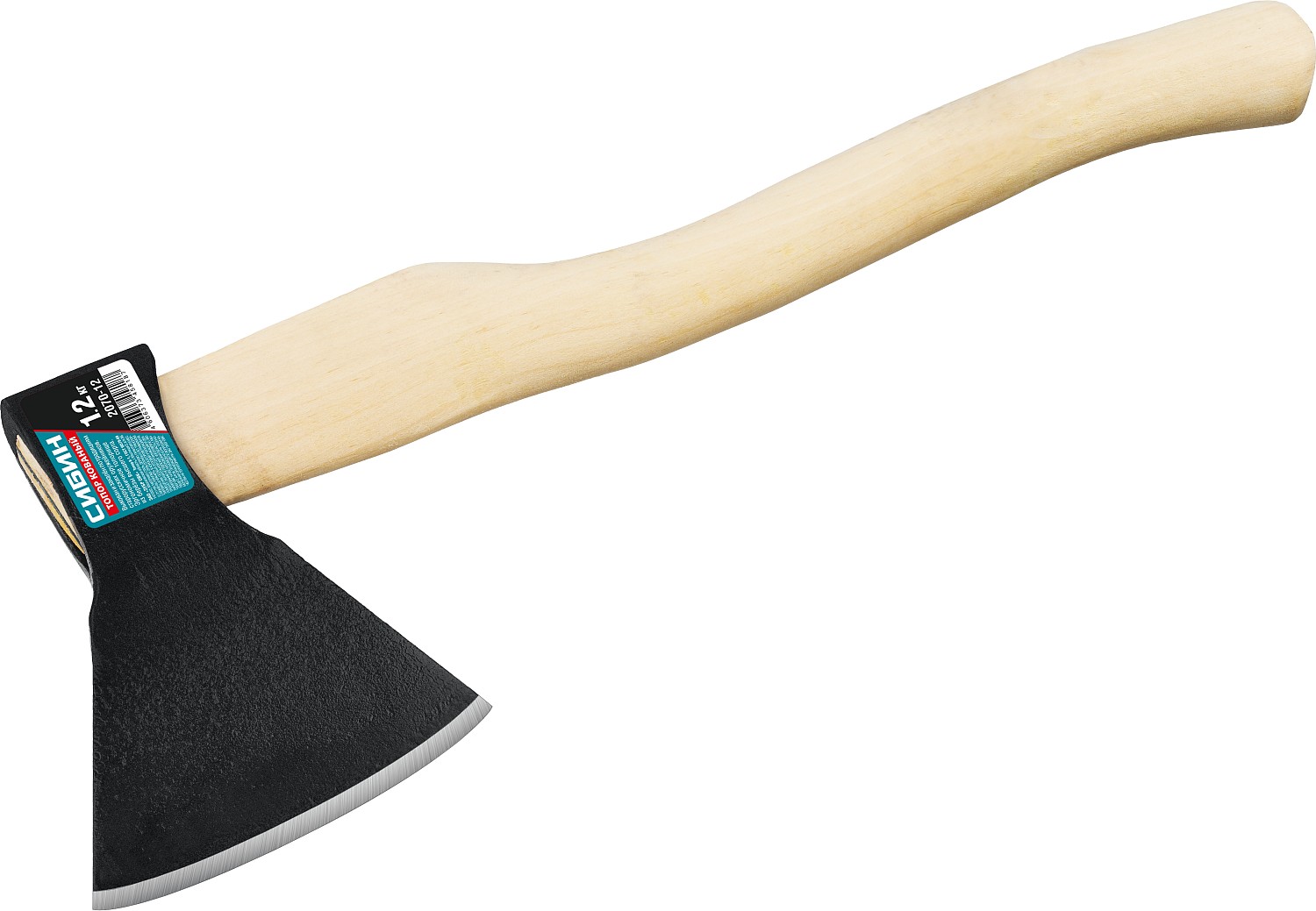 СИБИН А1, 1200/1550 г, 500 мм, кованый топор с округлым лезвием (2070-12)