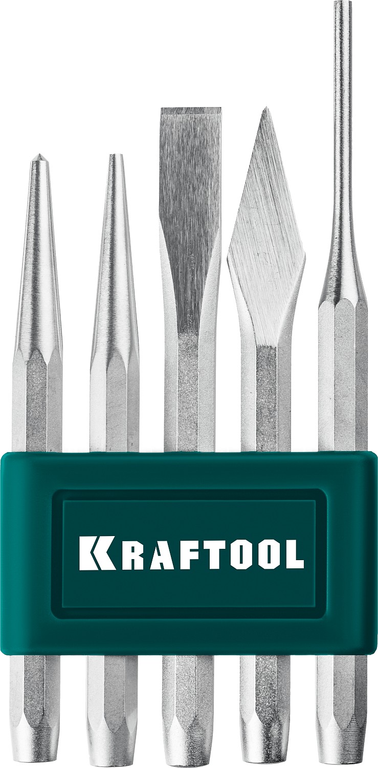 KRAFTOOL Grand-5, 5 предметов, набор зубил и кернеров (21075-H5) — фото 2