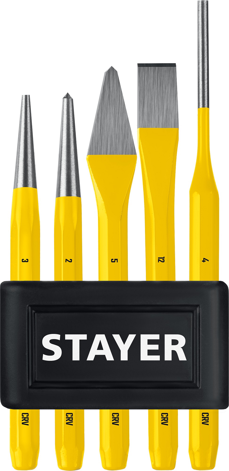 STAYER Hercules, 5 предметов, набор зубил и кернеров в пластиковом держателе, Professional (21077-H5) — фото 3