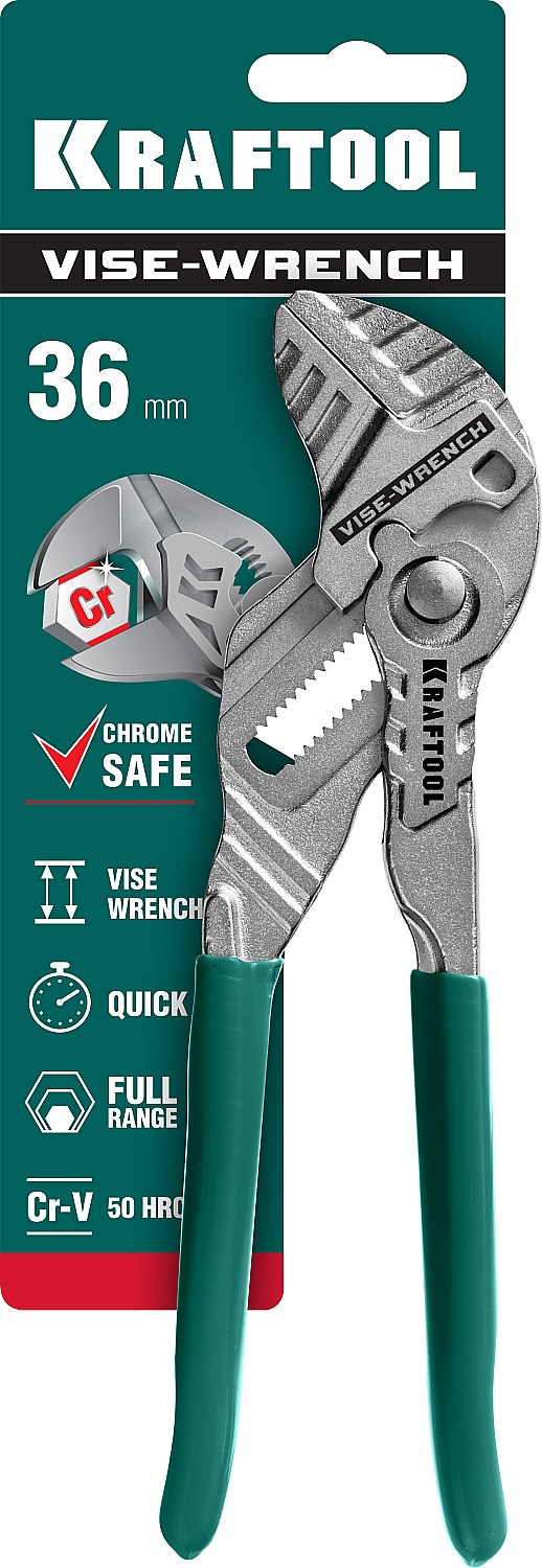 KRAFTOOL Vise-Wrench, 180 мм, клещи переставные-гаечный ключ (22063) — фото 13