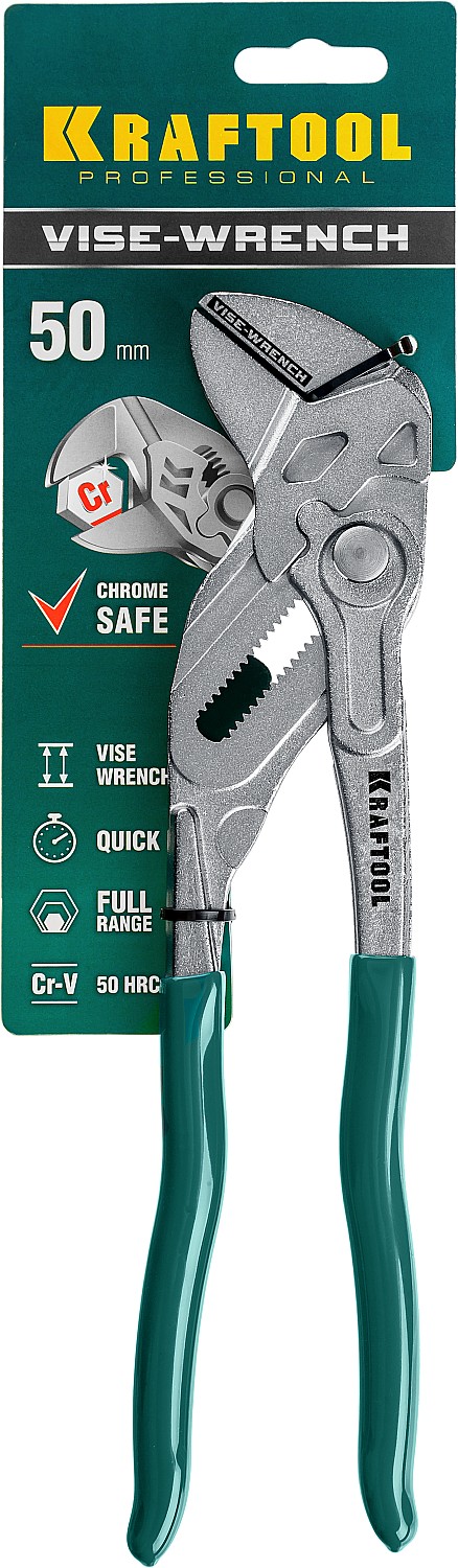 KRAFTOOL Vise-Wrench, 250 мм, клещи переставные-гаечный ключ (22065) — фото 13