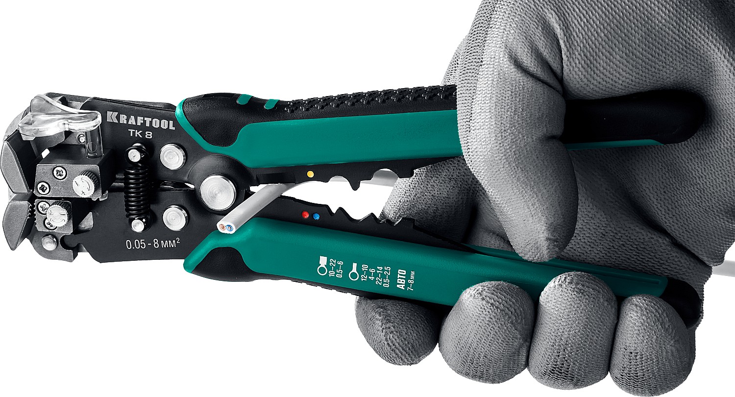 KRAFTOOL TK-8, 0.05 - 8 мм2, автоматический стриппер (22637) — фото 5