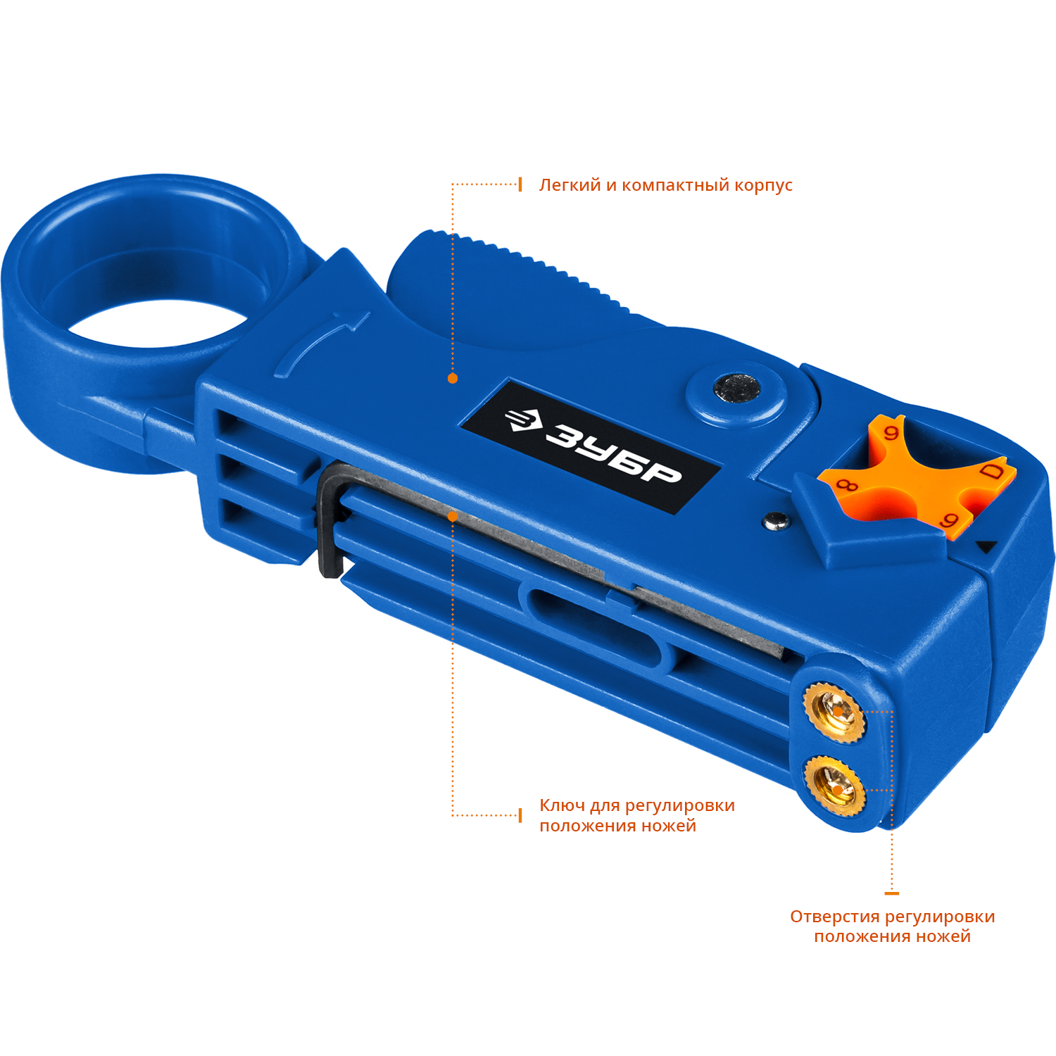 ЗУБР COAX-3, (RG58, RG59, RG62), стриппер коаксиальных кабелей, Профессионал (22657) — фото 5