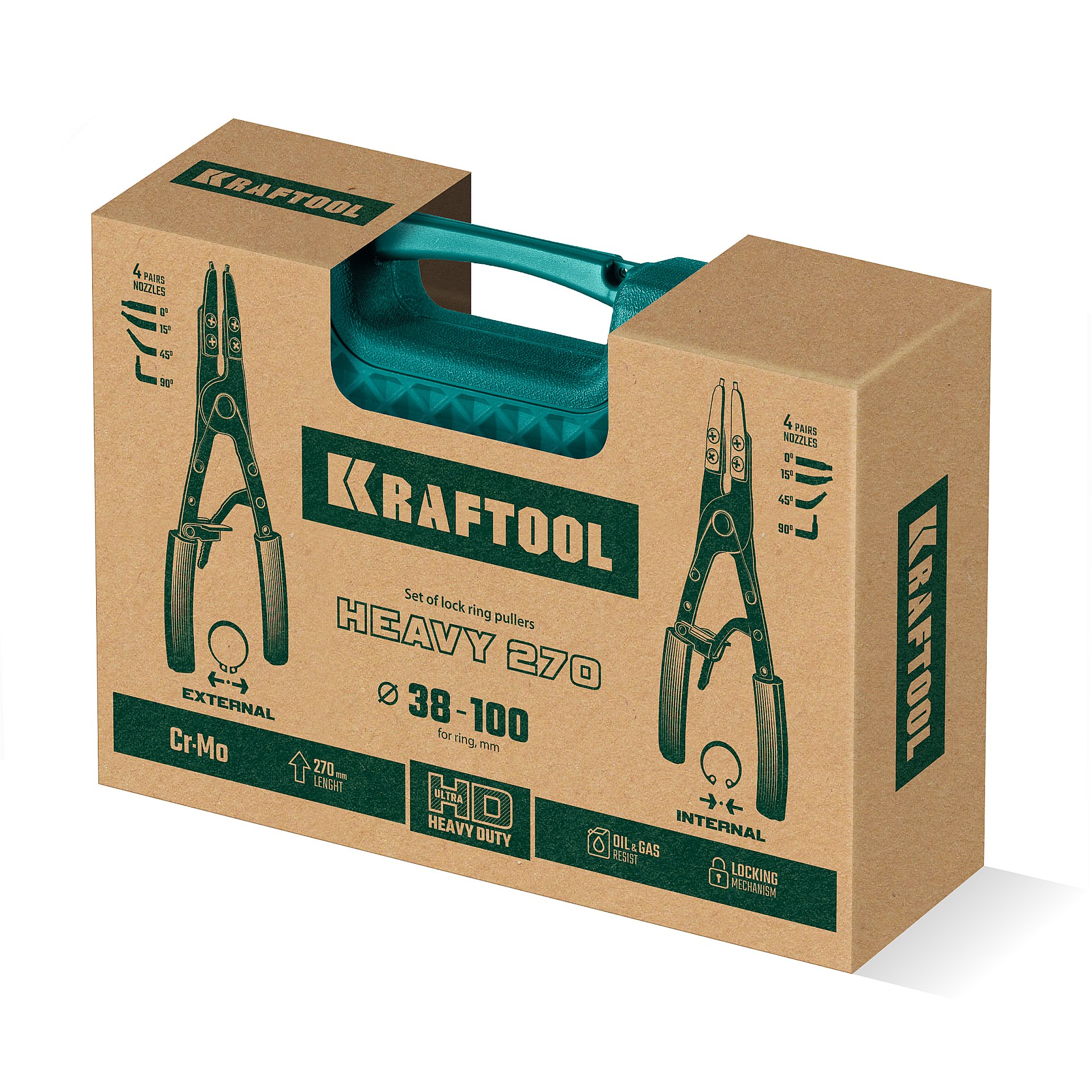 KRAFTOOL HEAVY 270 внешний/внутренний, съемник стопорных колец (22814) — фото 5