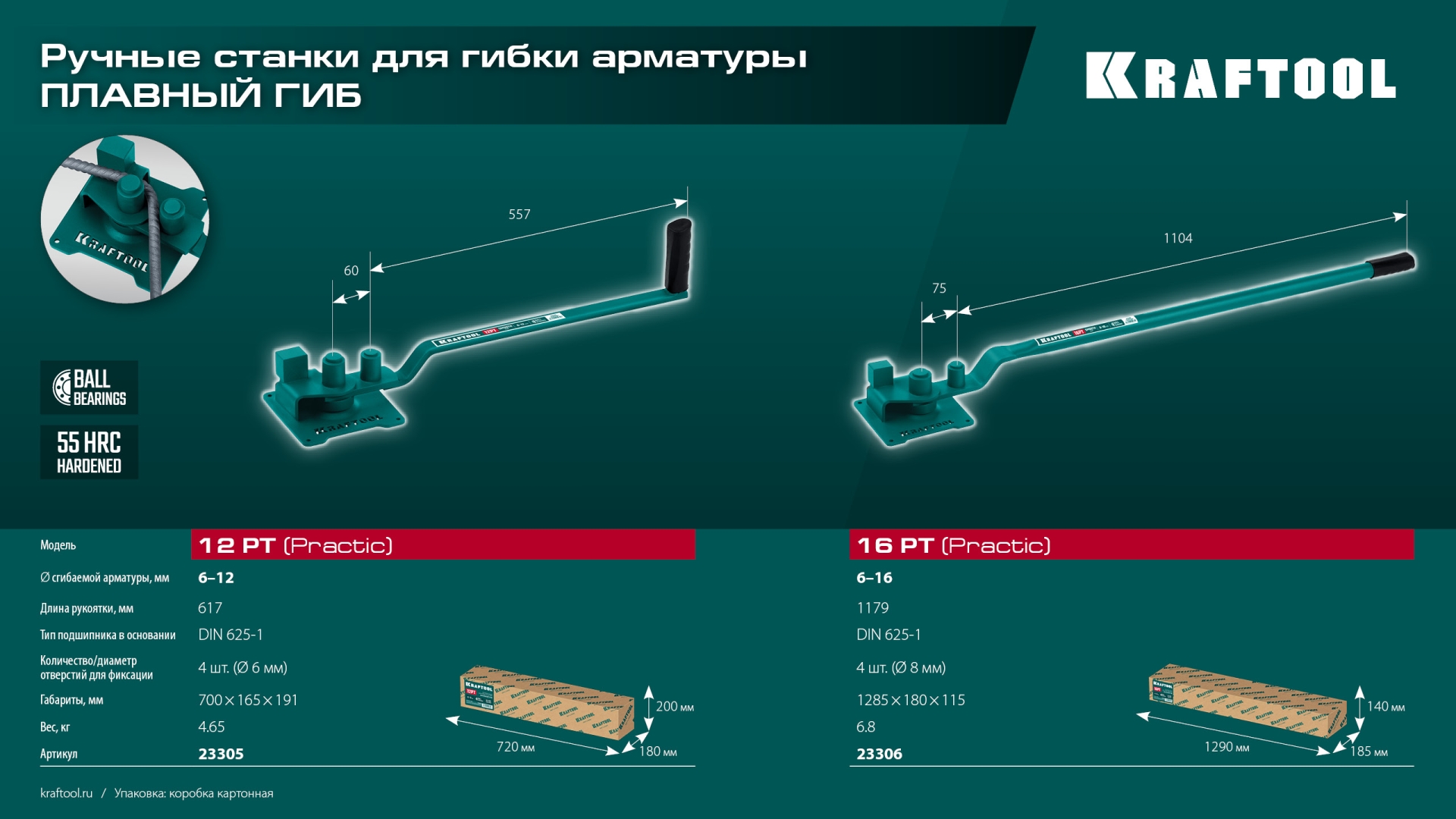 KRAFTOOL 16 PT, плавный гиб, на подшипнике, ручной станок для гибки арматуры (23306) — фото 12