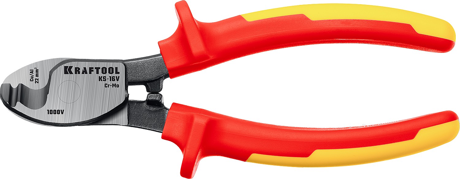 KRAFTOOL KS-16V, 1000 В, d 9мм, 160мм, диэлектрический кабелерез (23333-16V)