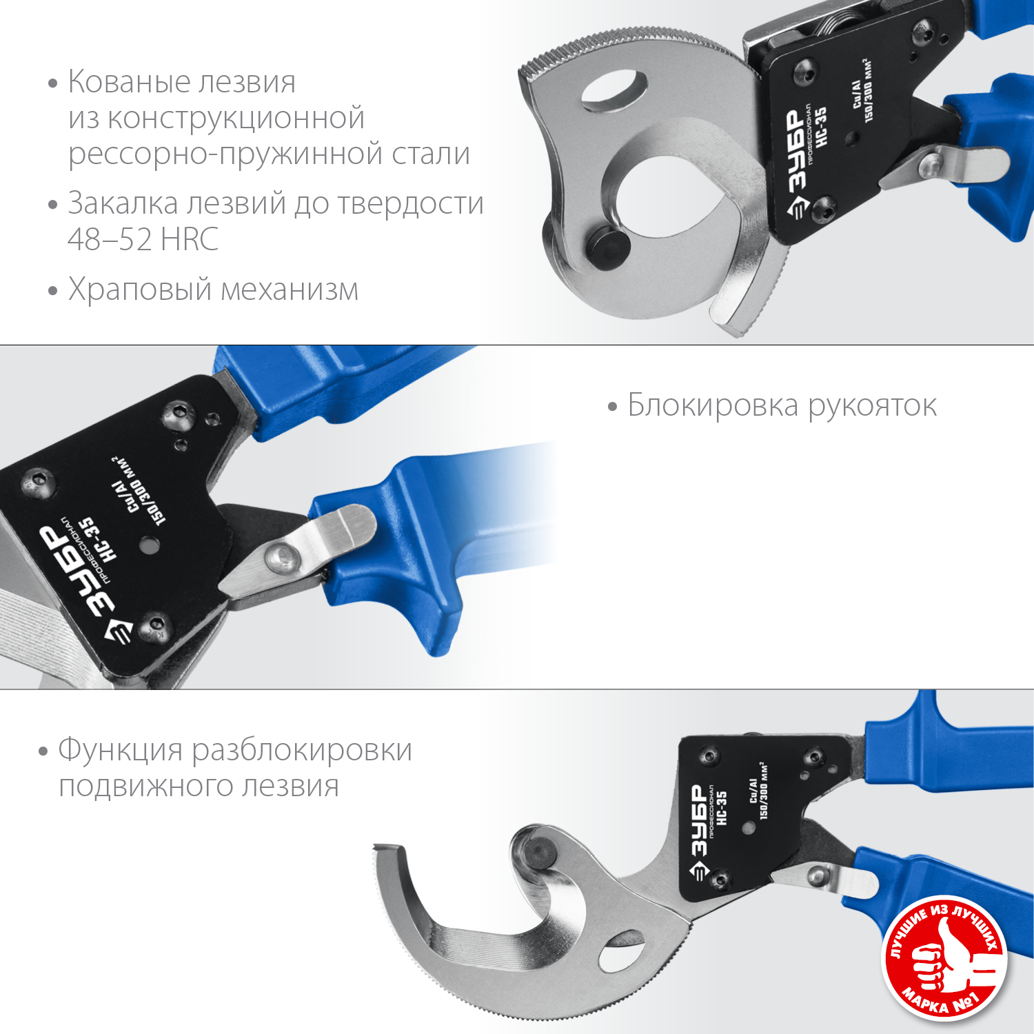 ЗУБР НС-35, d 32 мм, секторные ножницы, Профессионал (23350-32) — фото 4