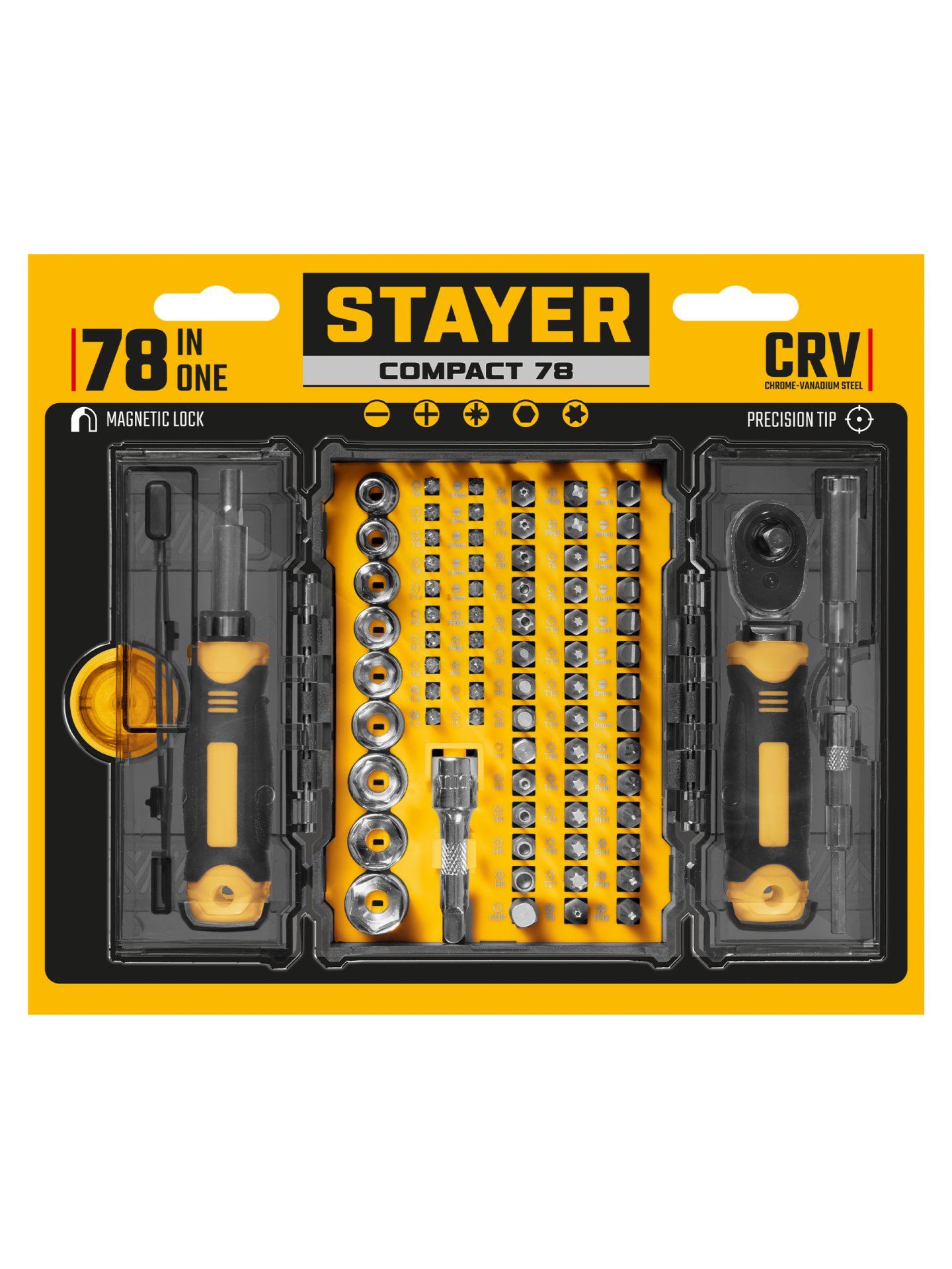 STAYER Compact-78 78 предм., универсальный набор инструмента (25085) — фото 7