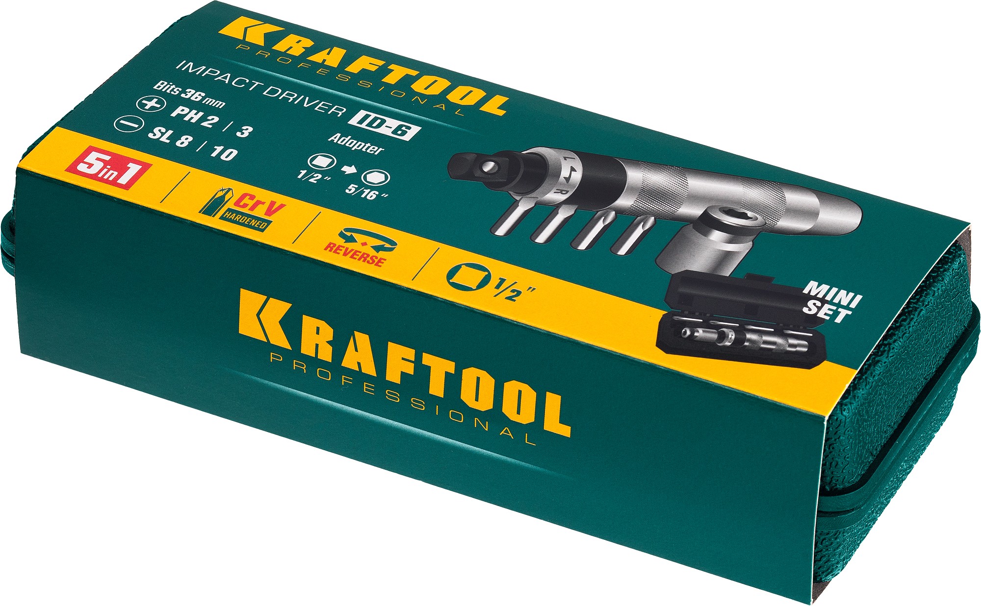 KRAFTOOL ID-6, 6 предм., ударно-поворотная отвертка (25555) — фото 4