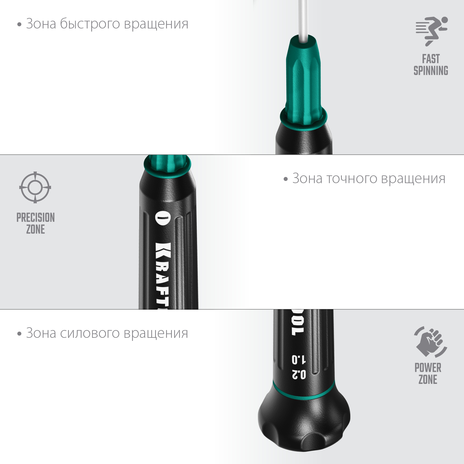 KRAFTOOL Precision SL1.0, отвертка для точных работ (25681-1.0) — фото 4