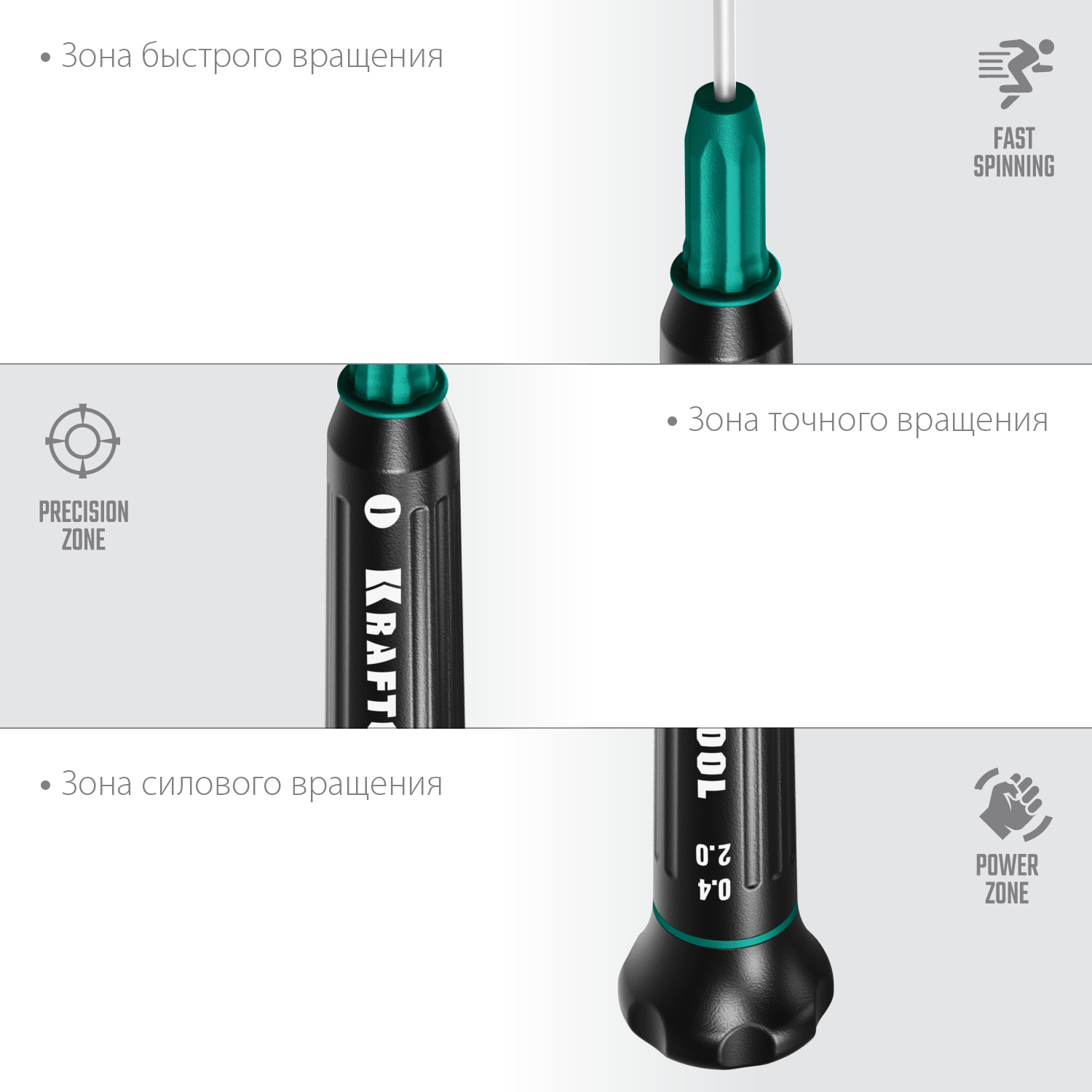 KRAFTOOL Precision SL2.0, отвертка для точных работ (25681-2.0) — фото 4