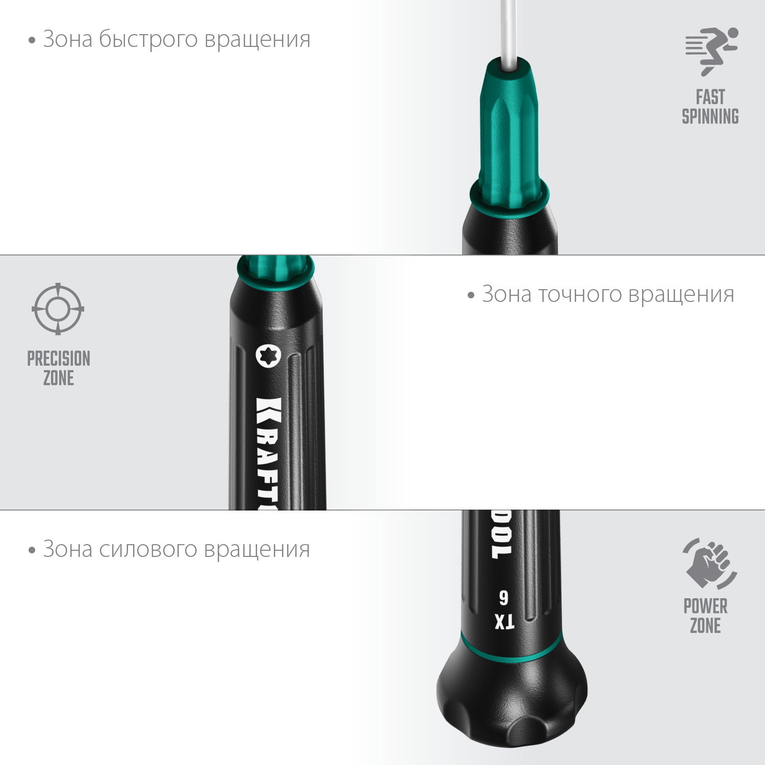 KRAFTOOL Precision TX6, отвертка для точных работ (25684-06) — фото 4