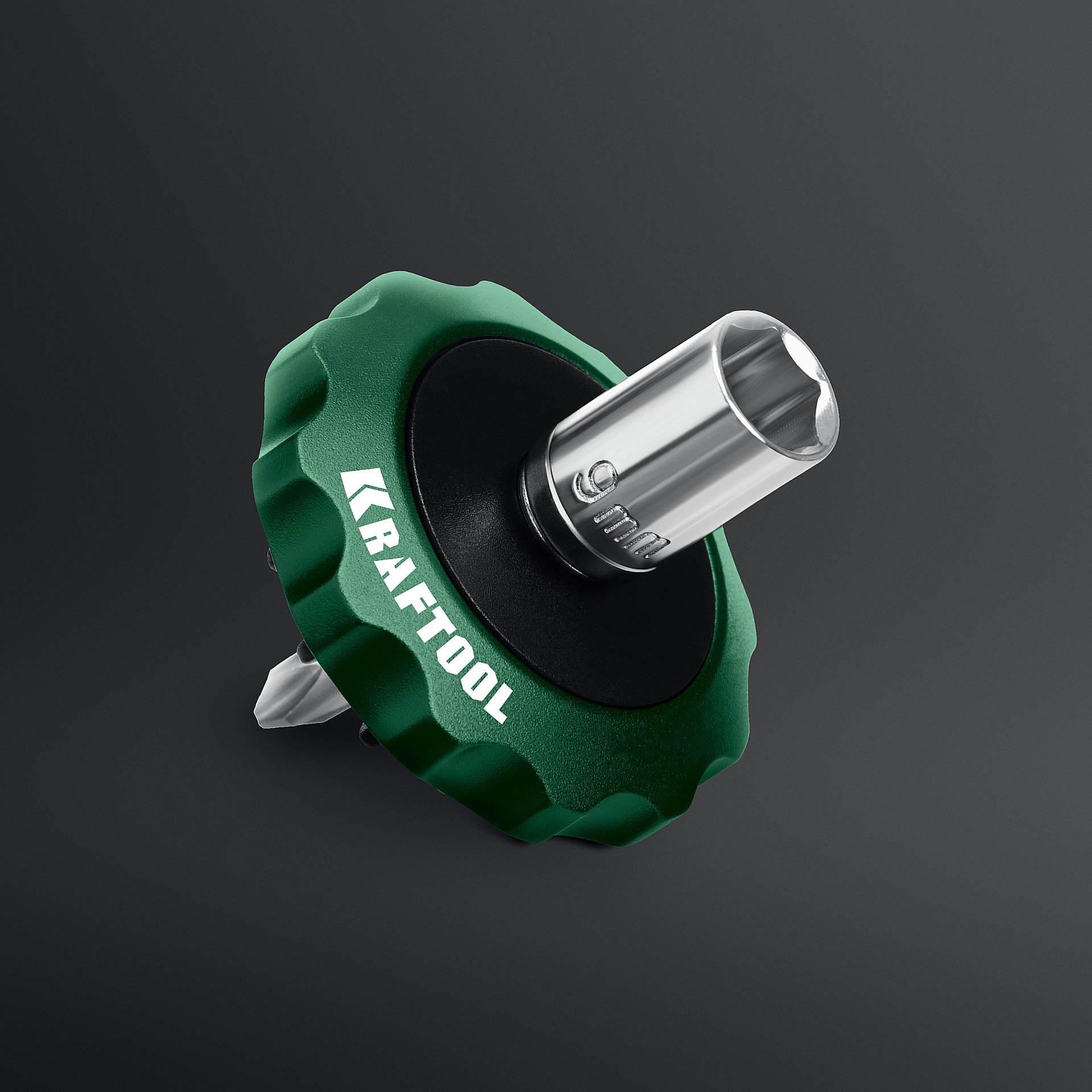 KRAFTOOL SPACE Ratchet суперкомпактная реверсивная трещотка для бит и головок (25890) — фото 6