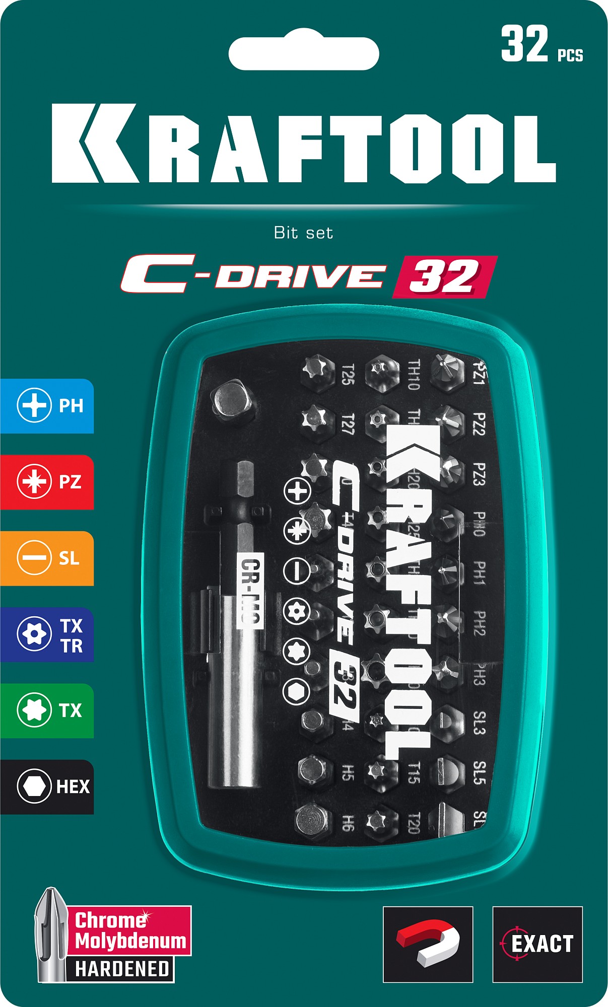 KRAFTOOL C-Drive 32, 32шт, набор многофункциональных бит (26067-H32) — фото 10