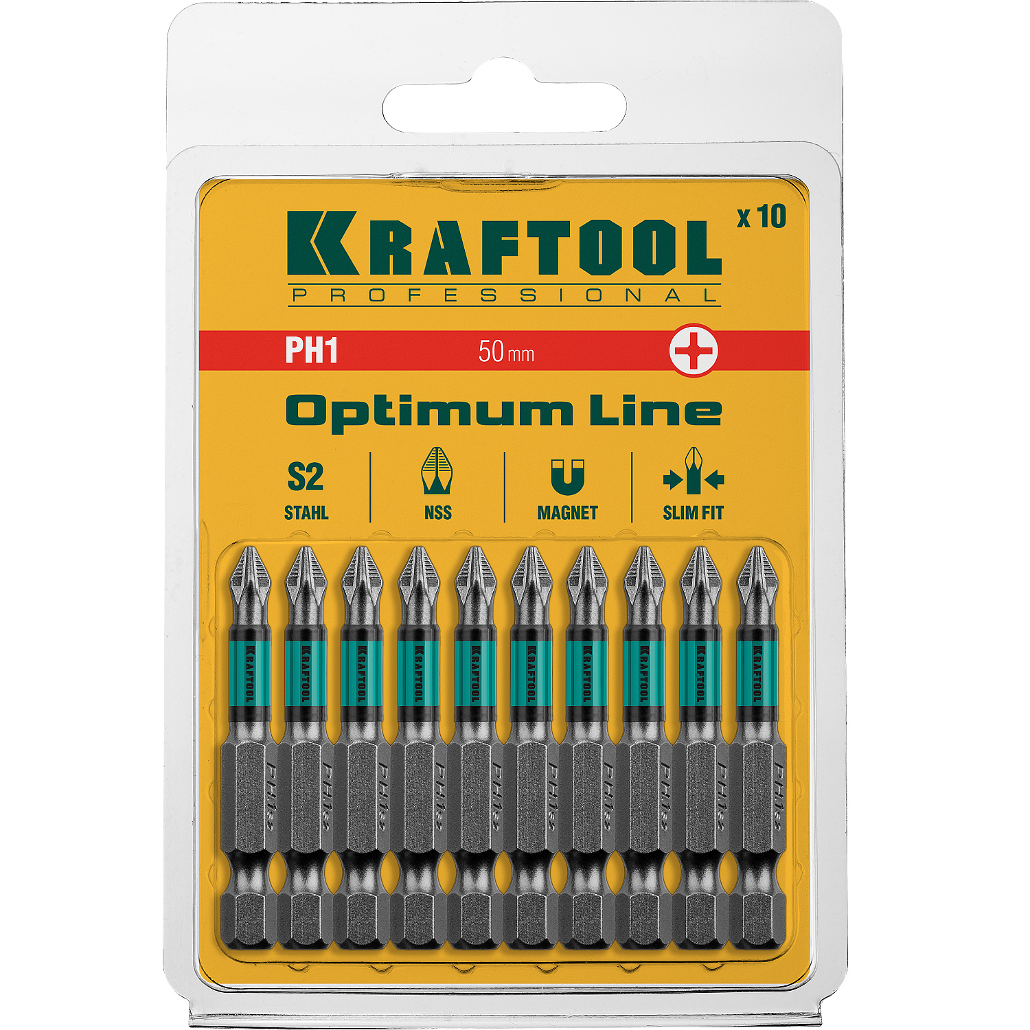 KRAFTOOL Optimum, PH1, 50 мм, 10 шт, биты (26122-1-50-10) — фото 3