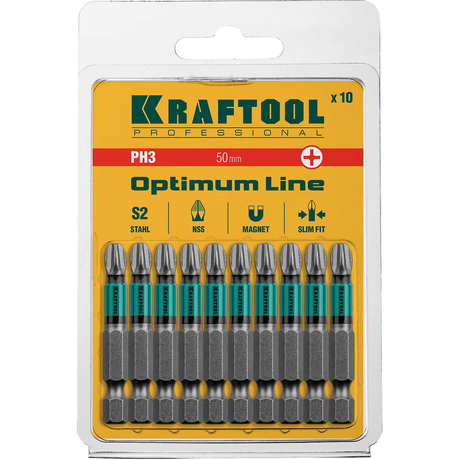 KRAFTOOL Optimum, PH3, 50 мм, 10 шт, биты (26122-3-50-10) — фото 3