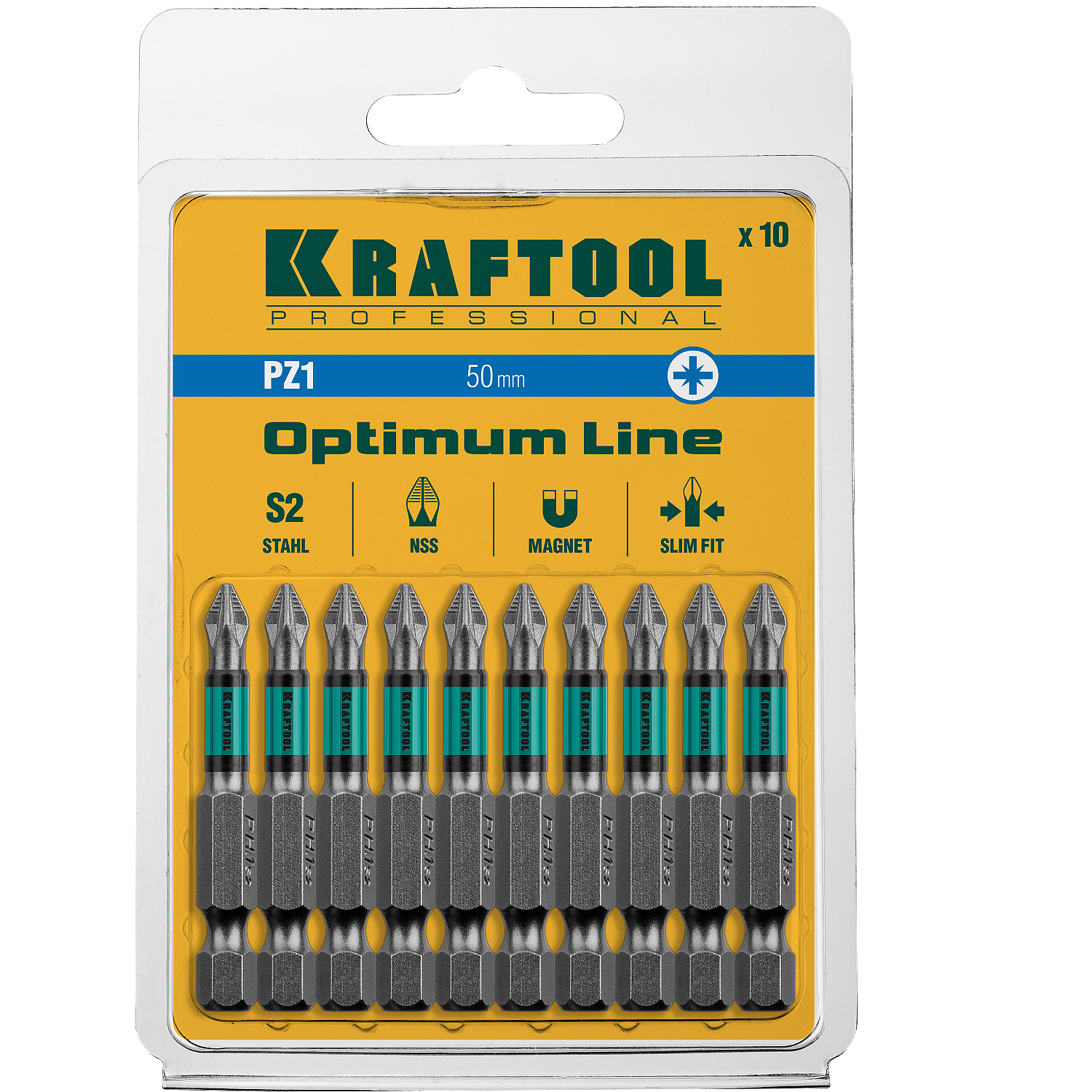 KRAFTOOL Optimum PZ1, 50 мм, 10 шт, биты (26124-1-50-10) — фото 3