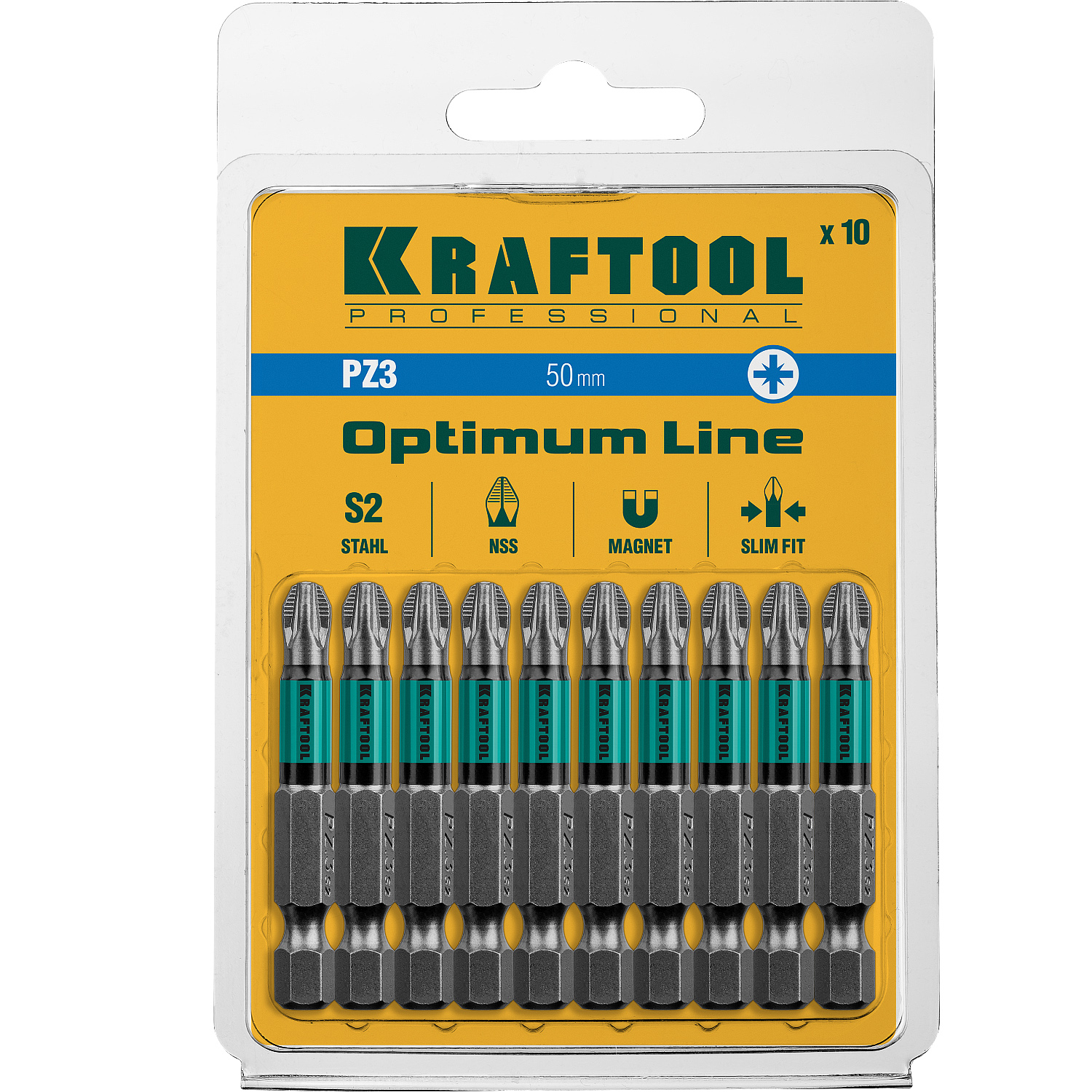 KRAFTOOL Optimum PZ3, 50 мм, 10 шт, биты (26124-3-50-10) — фото 3